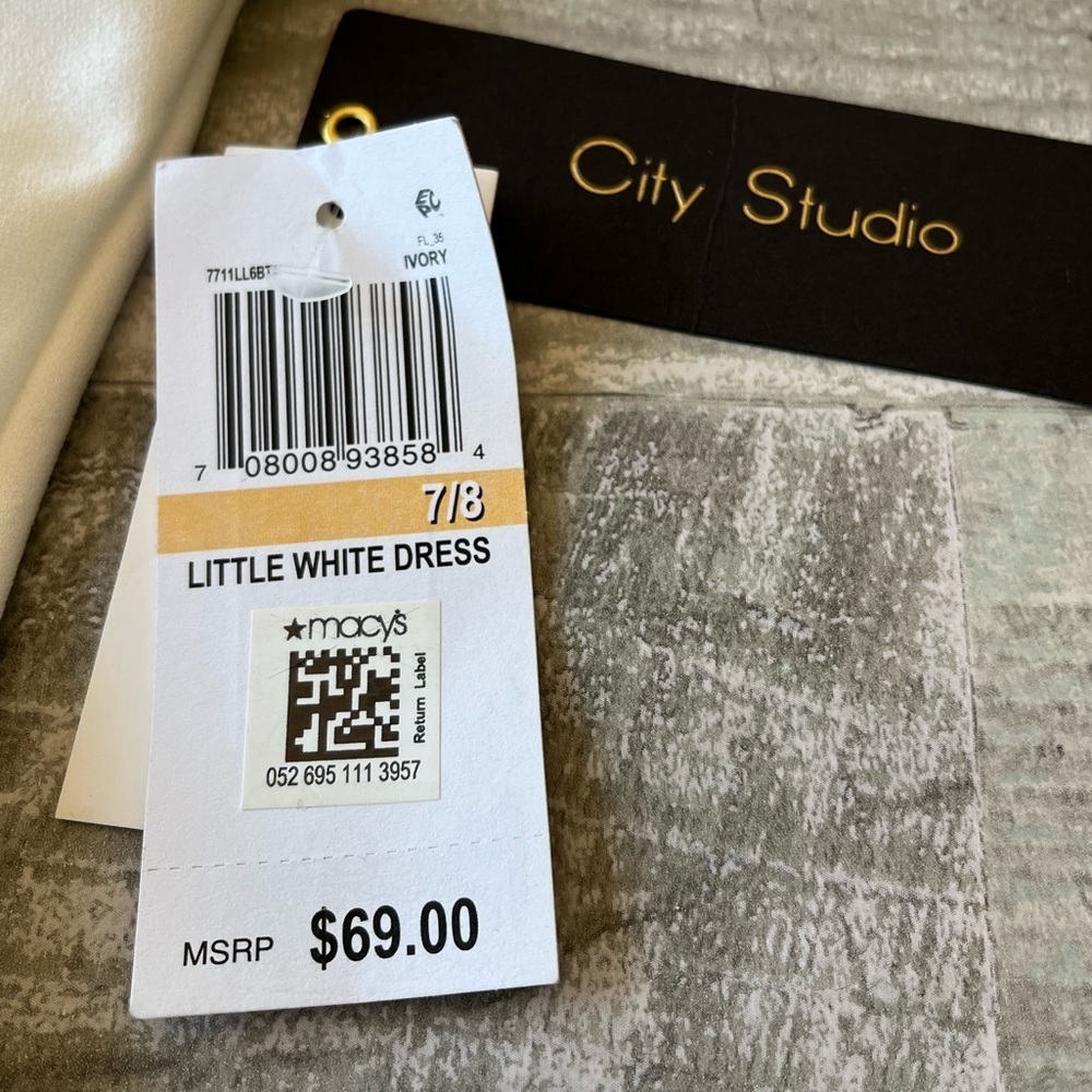 City Studio Little White Dress NWT - Picture 7 of 10